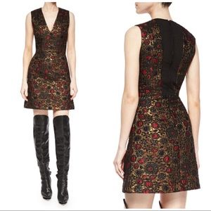 Alice + Olivia Holden red + gold dress